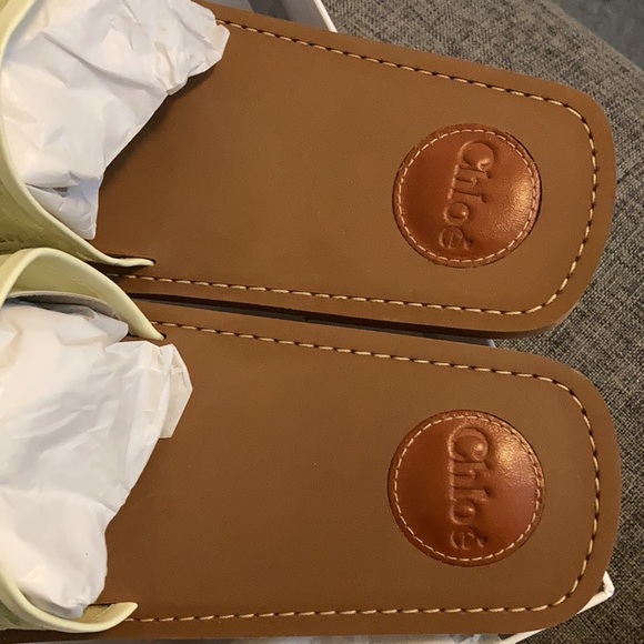 Chloe Woody Flat Mule Sandal in Lace - Picture 6 of 11